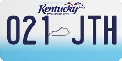KY license plate 021JTH