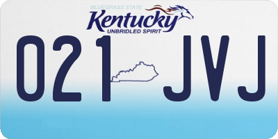 KY license plate 021JVJ