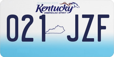 KY license plate 021JZF