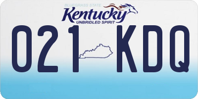 KY license plate 021KDQ