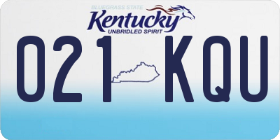KY license plate 021KQU