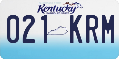 KY license plate 021KRM