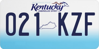 KY license plate 021KZF