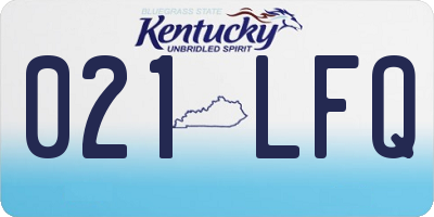 KY license plate 021LFQ