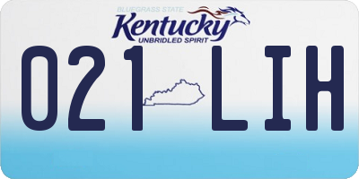 KY license plate 021LIH