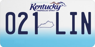 KY license plate 021LIN