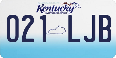 KY license plate 021LJB