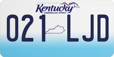 KY license plate 021LJD
