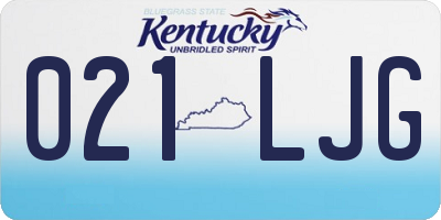 KY license plate 021LJG