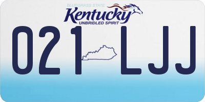 KY license plate 021LJJ