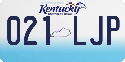 KY license plate 021LJP