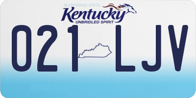 KY license plate 021LJV
