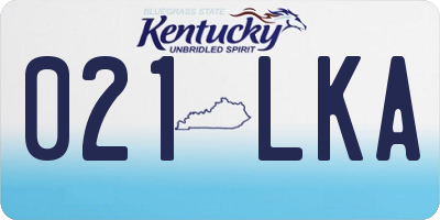 KY license plate 021LKA