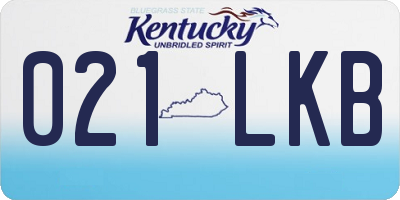 KY license plate 021LKB