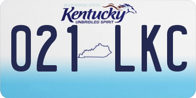 KY license plate 021LKC
