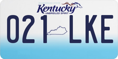 KY license plate 021LKE