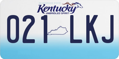 KY license plate 021LKJ