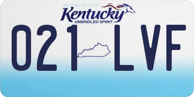 KY license plate 021LVF