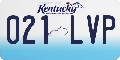 KY license plate 021LVP