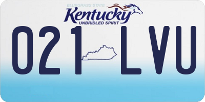 KY license plate 021LVU