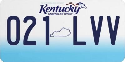 KY license plate 021LVV