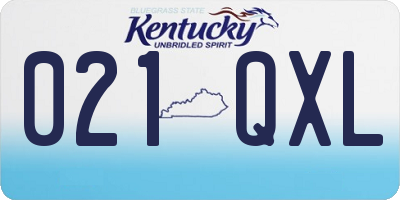 KY license plate 021QXL