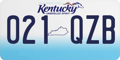 KY license plate 021QZB