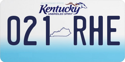KY license plate 021RHE