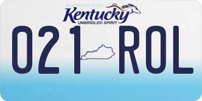 KY license plate 021ROL