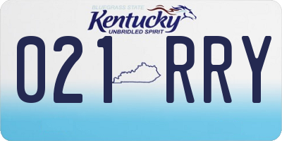 KY license plate 021RRY