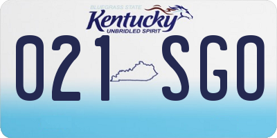 KY license plate 021SGO