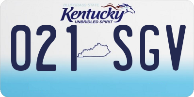 KY license plate 021SGV