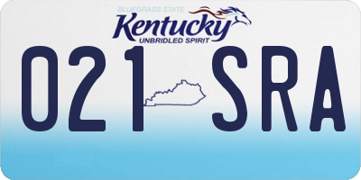 KY license plate 021SRA
