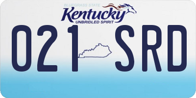 KY license plate 021SRD