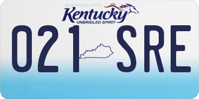 KY license plate 021SRE