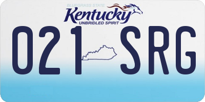 KY license plate 021SRG