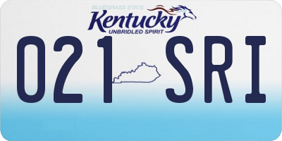 KY license plate 021SRI