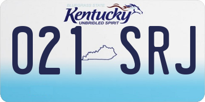 KY license plate 021SRJ