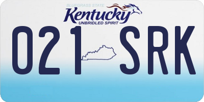 KY license plate 021SRK