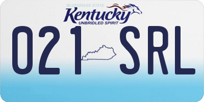 KY license plate 021SRL