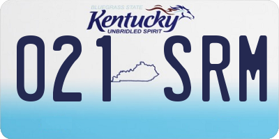 KY license plate 021SRM