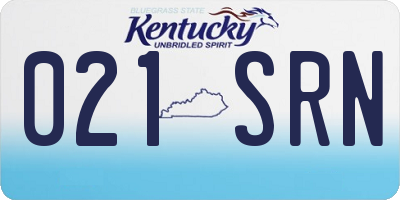 KY license plate 021SRN