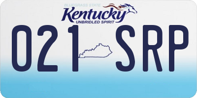 KY license plate 021SRP