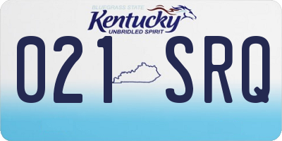 KY license plate 021SRQ