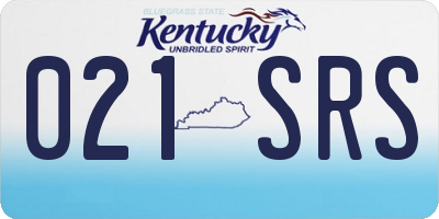 KY license plate 021SRS