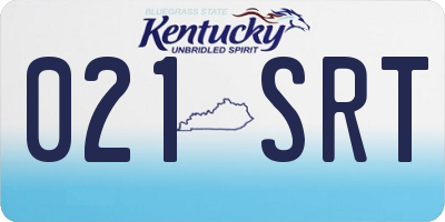 KY license plate 021SRT