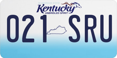 KY license plate 021SRU