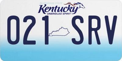 KY license plate 021SRV