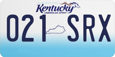 KY license plate 021SRX