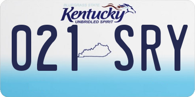 KY license plate 021SRY